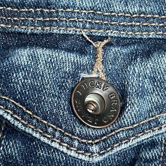 Lucky Brand Pixie Denim Cropped Jean Jacket Small - Picture 3 of 12